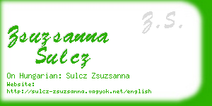 zsuzsanna sulcz business card